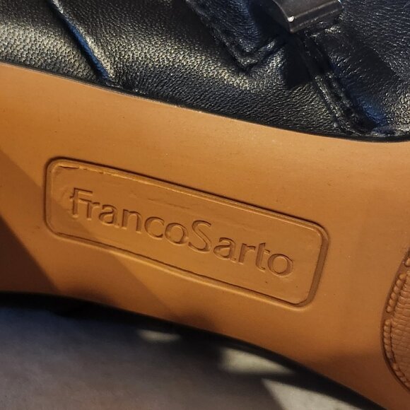 FRANCO SARTO LEATHER BLACK 3" HEALS BOOTS - Picture 4 of 5